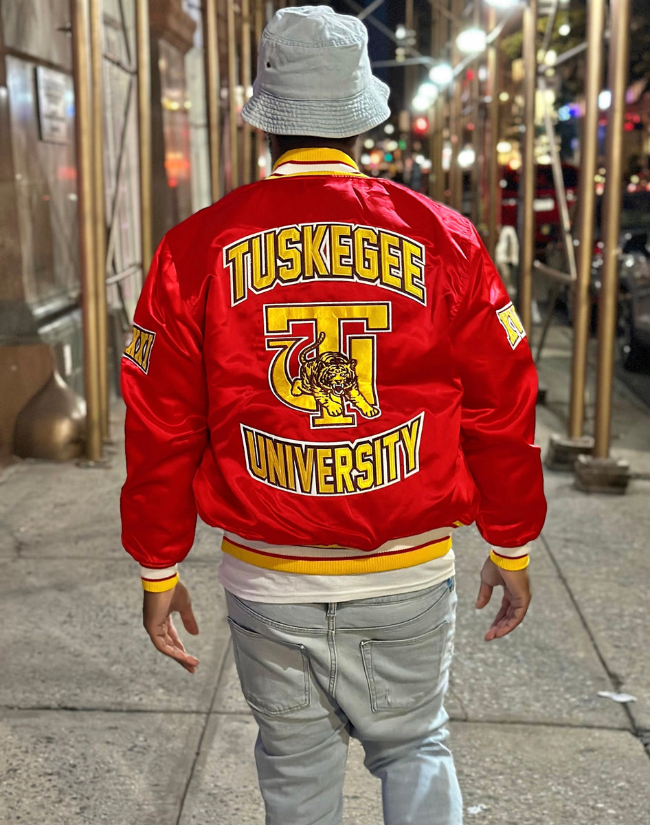 Men) Tuskegee University Satin Jacket – Campus Remix