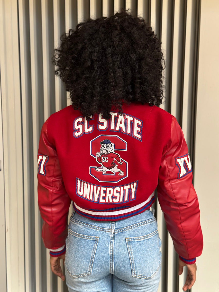 Women) South Carolina State University Varsity Jacket – Campus Remix