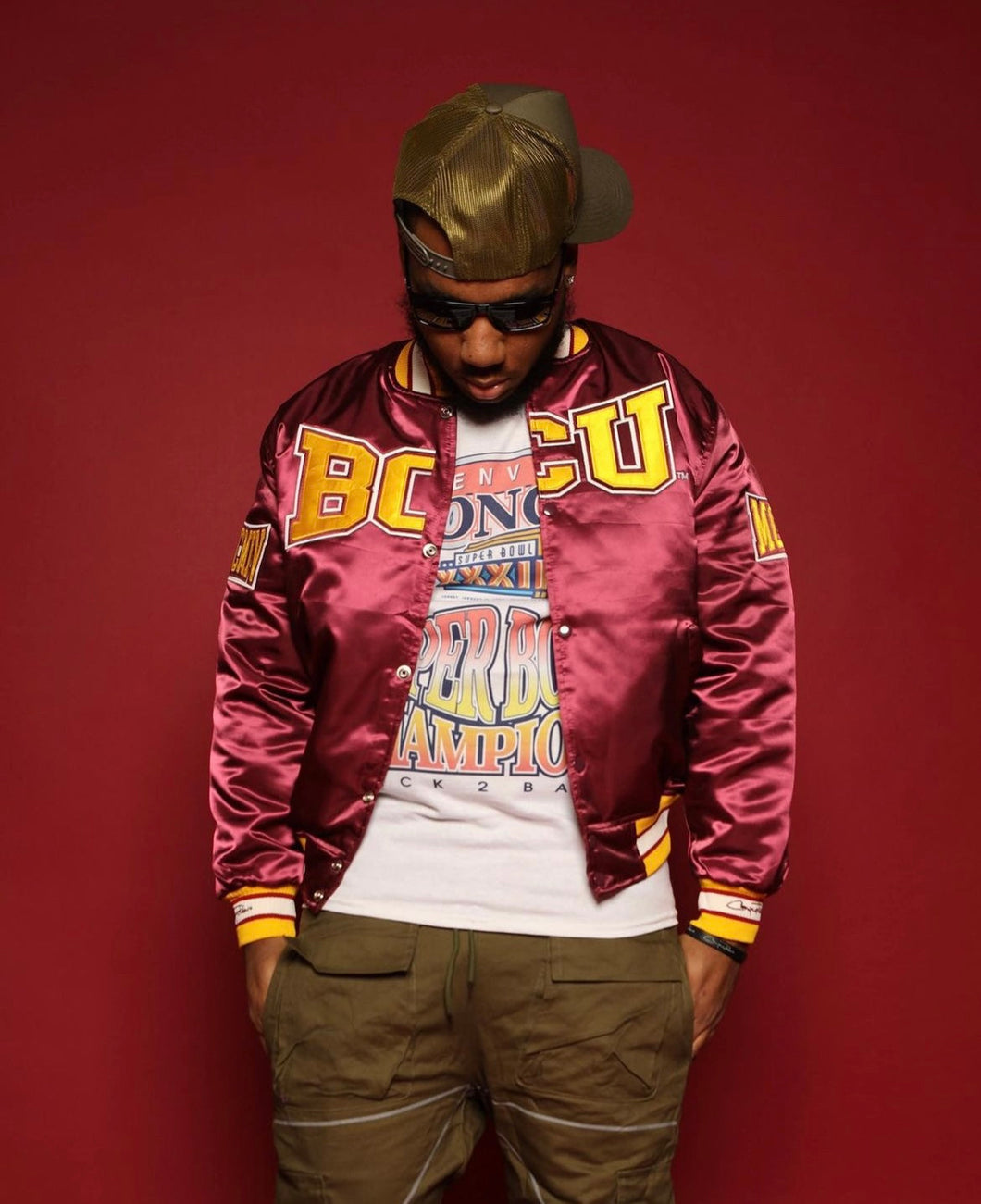 (Men) Bethune Cookman University Satin Jacket