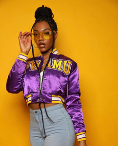 (Women) Prairie View A&M University Satin Jacket
