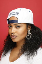 Load image into Gallery viewer, Howard University (White &amp; Navy) SnapBack