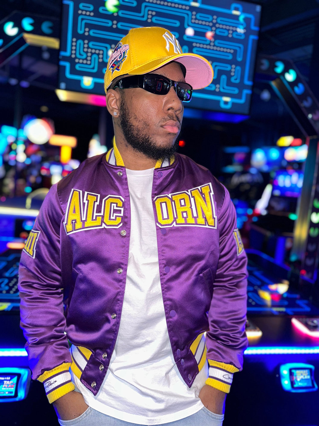 (Men) Alcorn State University Satin Jacket
